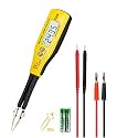 Digital SMD Tester 6000 Counts Handheld Multimeter Auto Ranging Intelligent Tweezer Resistance Capacitance Tester LCR Meters with Spare Test Leads and Pocket Case