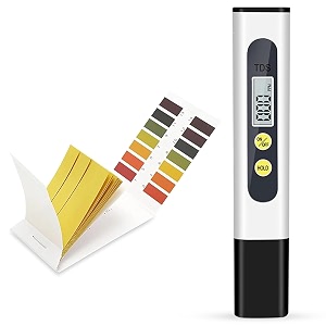 digital tds meter for water testing  lcd display quality tester with hold function  portable purity checker for ro drinking water aquarium amp kitchen total dissolved solids tds meter 1 amp ph paper