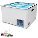 Digital Thermostatic Water Bath - 1/2/4/6 Hole Electric Laboratory Water Bath with Timing Function, for Heated Canning and Lab Equipment Use.(4Hole)