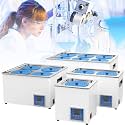 Digital Thermostatic Water Bath,1/2/4/6 Hole Laboratory Water Bath,with Stainless Steel Inner Tank, Timer Function, and Adjustable Protective Lid,for Accurate Heating(2Hole)