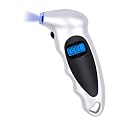 Digital Tire Pressure Gauge, 150PSI 4 Settings High Accuracy Tire Gauge with Backlit LCD and Non-Slip Grip, Easy to Read Air Pressure Gauge for Cars, Trucks and Bicycles (Silver)