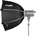 DIGITEK 90CM Octagon Soft Box with Bowens Mount, Comes Diffuser Sheets & Carrying Case Black Reflector Umbrella