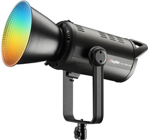 digitek dcl-200 w rgb combo continuous led light with 18 cm reflector  remote 32100 lx camera led light