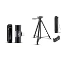 Digitek (DWM-001 Wireless Microphone &amp; Receiver with Type C &amp; (DTR 480LW) (57 Inch) Portable Lightweight Aluminum Tripod for DSLR Cameras &amp; Smartphones with Operating Ht. 4.75 Ft, Max.