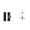 Digitek (DWM-001 Wireless Microphone &amp; Receiver with Type C &amp; (DRL-14) Professional 35.56 cm (14") inch LED Ring Light | Dimmable Lighting | for YouTube | Photo-Shoot | Video Shoot | Live Stream