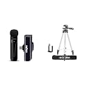 Digitek DWM-001 Wireless Microphone &amp; Receiver with Type C, Compatible for Noise Cancellation Mic Su