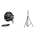 DIGITEK® (DSBH-065) Portable 65cm Octa Soft Box Kit with S2 Type Bracket, 2 White Diffuser, Silver P