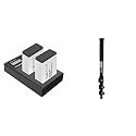 Digitek Platinum Dual Port Li-ion LCD Battery Charger with 2 Nos of 1250mAh Capacity LP E17 Li-ion Battery &amp; (DMP 60N) Professional Monopod with 4 Extendable Sections &amp; Dual Mount Thread Adapter