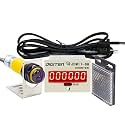 DIGITEN 0-999999 Digital LED Counter +PhotoElectric Switch Sensor +Reflector Automatic Conveyor Belting 100-240VAC 6 Digits Mini Customer Traffic Counter Electronic Totalizer