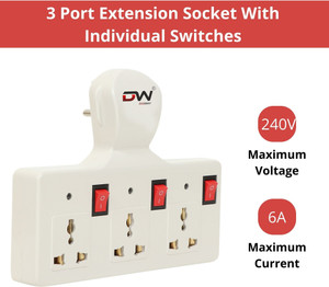 Digiway 3 UNIVERSAL SOCKET 3 SWITCH MULTI
