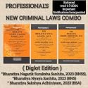 PROFESSIONAL'S New Criminal Laws Combo Diglot Edition डिगलॉट न्यू क्रिमिनल कानून, Bharatiya Nagarik Suraksha Sanhita, BNSS, भारतीय नागरिक सुरक्षा ... w.e.f 1-7-2024 Notification Incorporated
