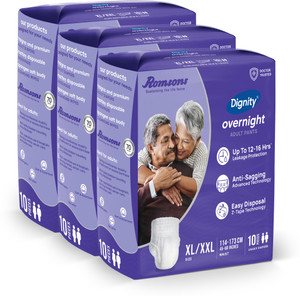 dignity overnight pant style adult diapers - xl - xxl