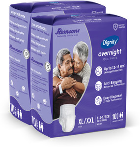 dignity overnight pant style adult diapers - xl - xxl