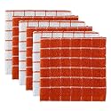 DII Basic Terry Collection Windowpane Dishcloth Set, 12x12, Spice, 6 Piece