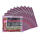 Set of 10 Pcs Flower Design Non Woven Single Saree Cover Packing Bag with Zip Combo (Pink)