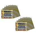Set of 20 Pcs Flower Design Non Woven Single Saree Cover Packing Bag with Zip Combo (Yellow)
