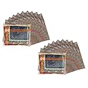 Set of 20 Pcs Flower Design Non Woven Single Saree Cover Packing Bag with Zip Combo (Orange)