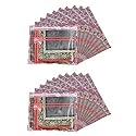 Set of 20 Pcs Flower Design Non Woven Single Saree Cover Packing Bag with Zip Combo (Peach)