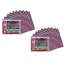 Set of 20 Pcs Flower Design Non Woven Single Saree Cover Packing Bag with Zip Combo (Pink)