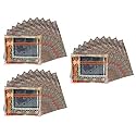 Set of 30 Pcs Flower Design Non Woven Single Saree Cover Packing Bag with Zip Combo (Orange)