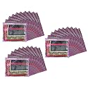 Set of 30 Pcs Flower Design Non Woven Single Saree Cover Packing Bag with Zip Combo (Pink)