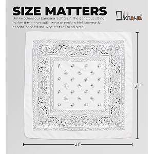 unisex cotton bandanahead wrapwristbandface coverhandkerchief for men and women 50cm x 50cm_pack of 3