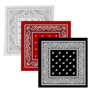 unisex cotton bandanahead wrapwristbandface coverhandkerchief for men and women 50cm x 50cm_pack of 3