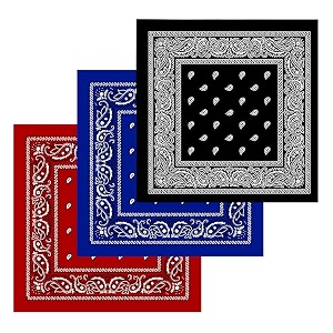 unisex cotton bandanahead wrapwristbandface coverhandkerchief for men and women 50cm x 50cm_pack of 3