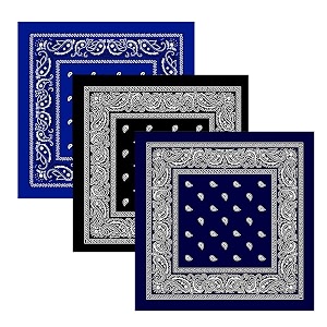 unisex cotton bandanahead wrapwristbandface coverhandkerchief for men and women 50cm x 50cm_pack of 3