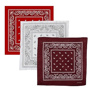 unisex cotton bandanahead wrapwristbandface coverhandkerchief for men and women 50cm x 50cm_pack of 3