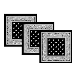 unisex cotton bandanahead wrapwristbandface coverhandkerchief for men and women 50cm x 50cm_pack of 3