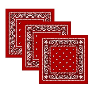 unisex cotton bandanahead wrapwristbandface coverhandkerchief for men and women 50cm x 50cm_pack of 3