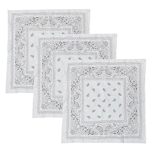 unisex cotton bandanahead wrapwristbandface coverhandkerchief for men and women 50cm x 50cm_pack of 3