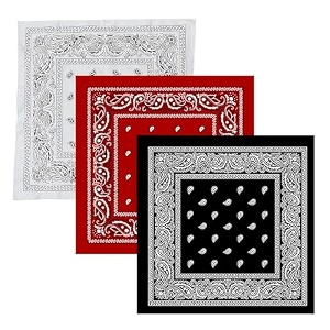 unisex cotton bandanahead wrapwristbandface coverhandkerchief for men and women 50cm x 50cm_pack of 3