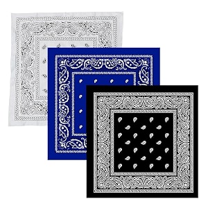 unisex cotton bandanahead wrapwristbandface coverhandkerchief for men and women 50cm x 50cm_pack of 3