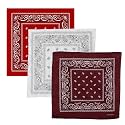 Unisex Cotton Bandana/Head Wrap/Wristband/Face Cover/Handkerchief For Men And Women (50CM X 50CM_Pack of 3)