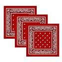 Unisex Cotton Bandana/Head Wrap/Wristband/Face Cover/Handkerchief For Men And Women (50CM X 50CM_Pack of 3)