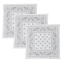 Unisex Cotton Bandana/Head Wrap/Wristband/Face Cover/Handkerchief For Men And Women (50CM X 50CM_Pack of 3)
