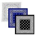 Unisex Cotton Bandana/Head Wrap/Wristband/Face Cover/Handkerchief For Men And Women (50CM X 50CM_Pack of 3)