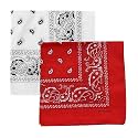 Unisex Soft Breathable Cotton Paisley Printed Cowboy Bandanas,Headband,Scarf (Multicolour_50CM X 50CM)