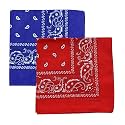 Unisex Soft Breathable Cotton Paisley Printed Cowboy Bandanas,Headband,Scarf (Multicolour_50CM X 50CM)