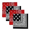 Unisex Soft Breathable Cotton Paisley Printed Cowboy Bandanas,Headband,Scarf (Multicolour_50CM X 50CM)