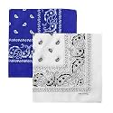 Unisex Soft Breathable Cotton Paisley Printed Cowboy Bandanas,Headband,Scarf (Multicolour_50CM X 50CM)
