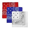 Unisex Soft Breathable Cotton Paisley Printed Cowboy Bandanas,Headband,Scarf (Multicolour_50CM X 50CM)