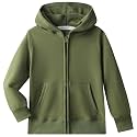 DILBYKE Boys Girls Hoodies Hooded Sweatshirts Solid Fleece Hoodie Classic Full Zipper Top Plush Cotton