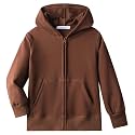 DILBYKE Boys Girls Hoodies Hooded Sweatshirts Solid Fleece Hoodie Classic Full Zipper Top Plush Cotton
