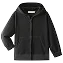 DILBYKE Boys Girls Hoodies Hooded Sweatshirts Solid Fleece Hoodie Classic Full Zipper Top Plush Cotton