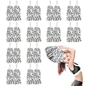 DILIBRA 24 Pcs Metallic Cheerleading Pom Poms with Baton Handle (Sliver)