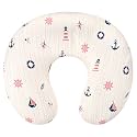 DILIMI Nursing Pillow Cover, Removable Pillowcase for Breastfeeding Pillows Sailboat Print, Ultra Soft Comfortable Slipcover for Baby Girl and Boy, Navigation Anchor