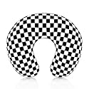 DILIMI Nursing Pillow Cover, Stretchy Removable Case for Breastfeeding Pillows, Ultra Soft Comfortable Slipcover for Baby Girl and Boy, Black Checkerboard